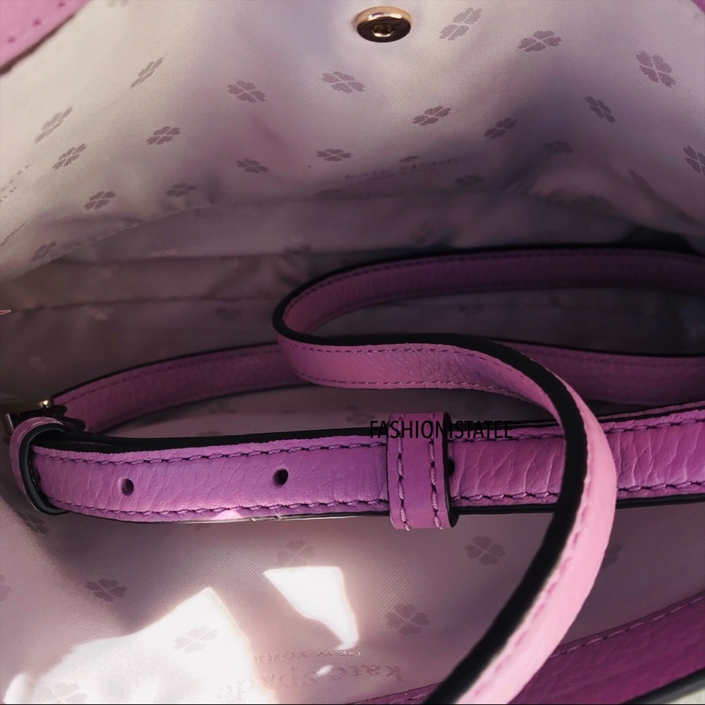 Kate spade large flap crossbody Polly orchid 527 - Picture 4 of 8